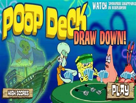 poop deck draw down|spongebob card game online.